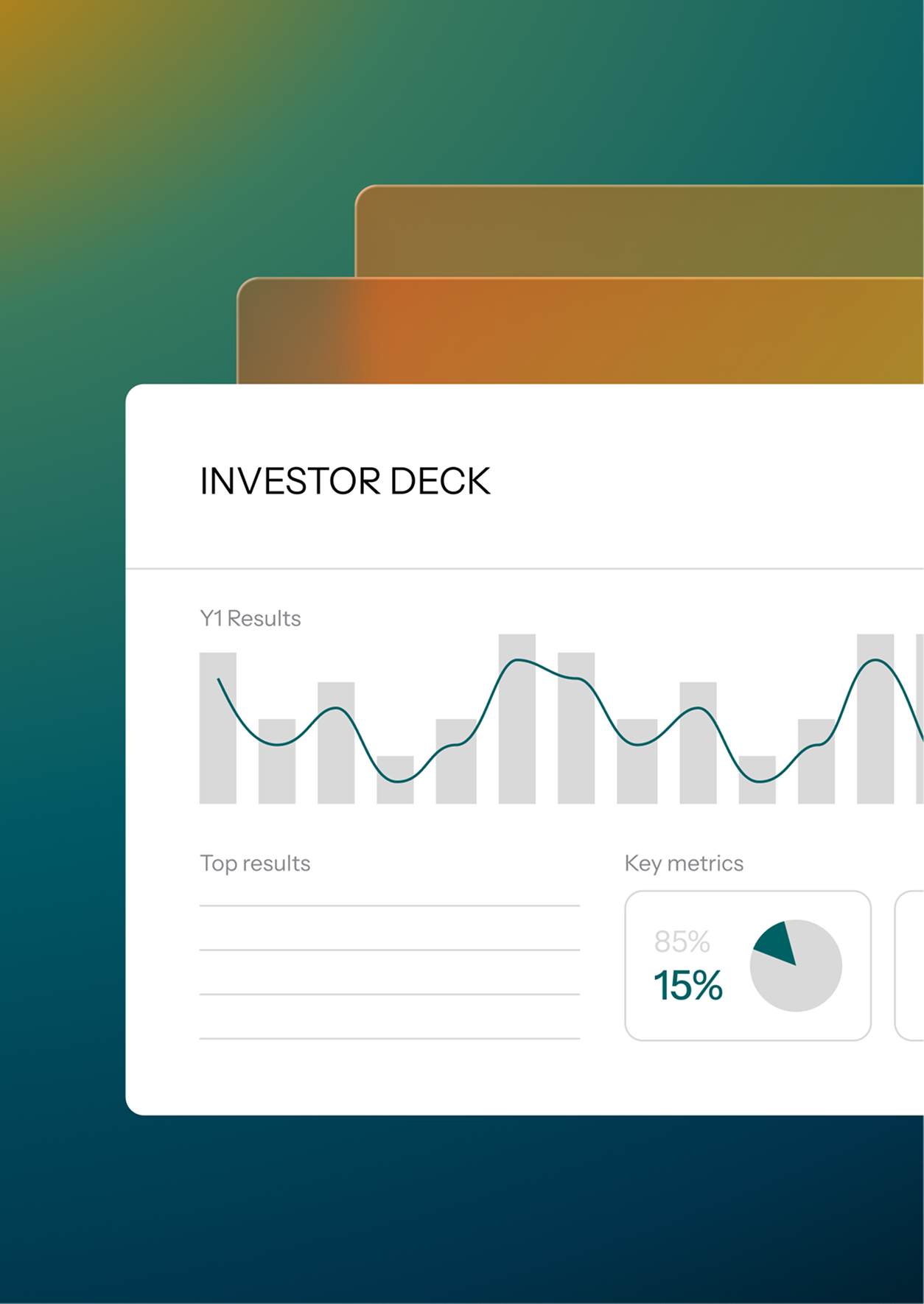 Investor deck reporting interface