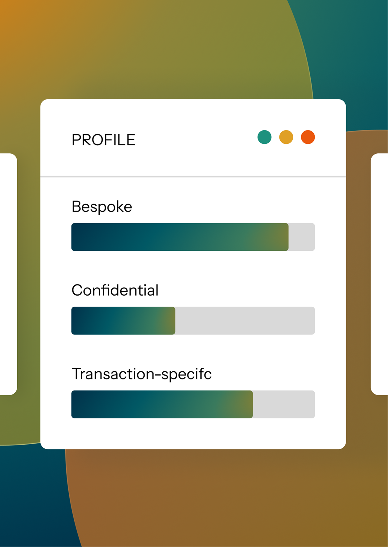 Bespoke engagement profile interface
